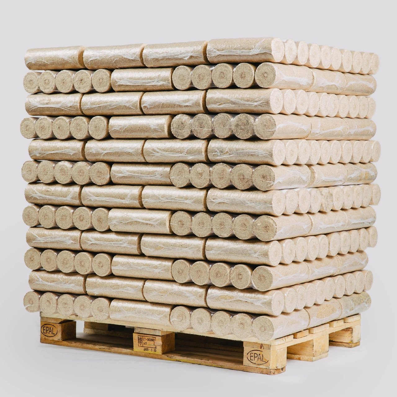 pellini-holzbriketts-ohne-loch-hello-heat-1 Briquettes de bois (Pellini) sans trou – Palette de 960 Kg – Image 1