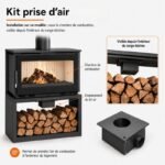 Poêle à bois raccordable avec bûcher - FIREMATIC Toronto - S 12.6 kW – Image 5