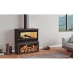 Poêle à bois raccordable avec bûcher - FIREMATIC Toronto - S 12.6 kW – Image 2