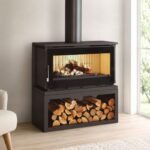 Poêle à bois raccordable avec bûcher - FIREMATIC Toronto - S 12.6 kW