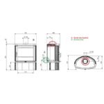 Poêle à bois raccordable en fonte - LA NORDICA Jennifer.16 7.7 kW – Image 3